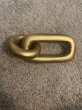 Decorative Linked Sculpture in Metallic Gold